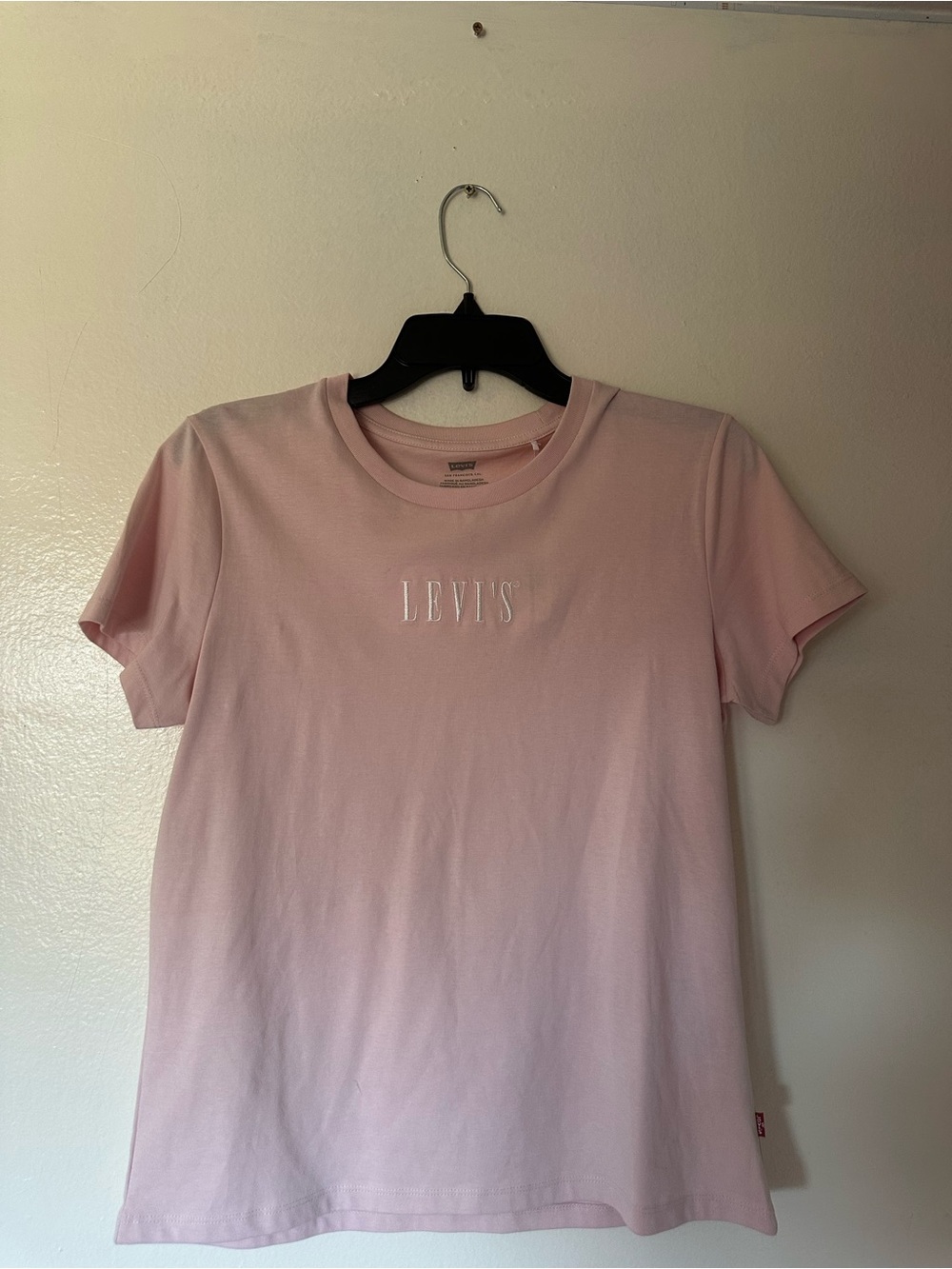 Levi's Light Pink Embroidered Logo Crew Tee